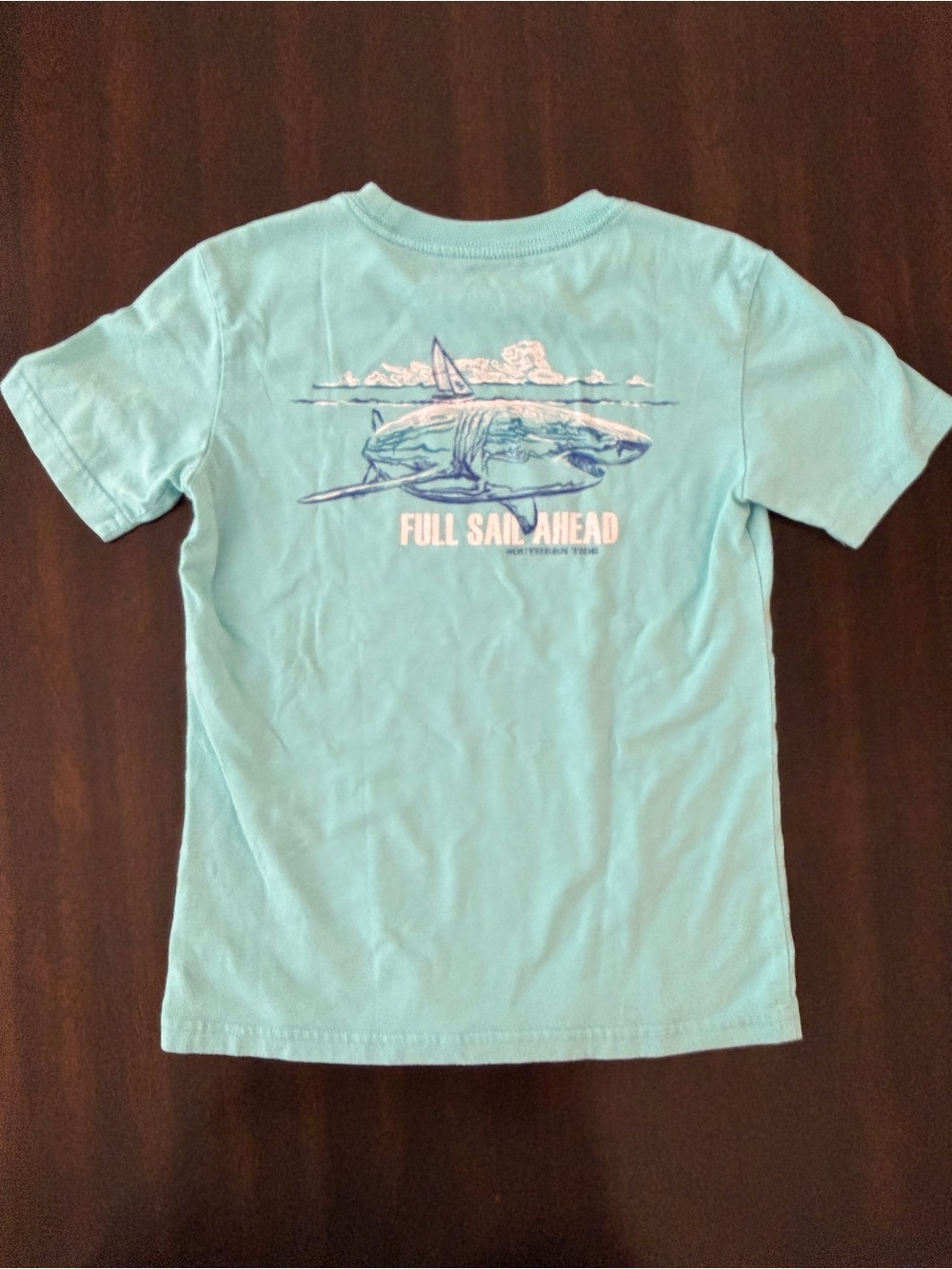 Southern Tide boys shark tshirt size small